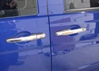 Накладки на ручки (нерж) 4 шт, Carmos - Турецька сталь для Mercedes Viano 2004-2014 рр - 7