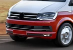 Накладки на решітку бампера 2015-2019 (3 шт, нерж) для Volkswagen T6 - 1