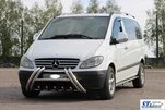 Кенгурятник WT01 (нерж.) для Mercedes Vito W639 2004-2014 рр - 2