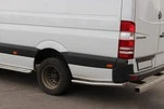 Бічні труби за заднім колесом (2 шт., нерж) ExtraLong, 60мм для Volkswagen Crafter 2006-2016 рр - 1