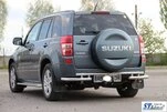 Задній захист AK005-3 (нерж) для Suzuki Grand Vitara 2005-2017 рр - 3