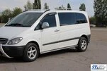 Бічні труби BB001 (2 шт., нерж.) d60, Довга база для Mercedes Viano 2004-2014 рр - 3
