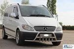 Кенгурятник WT004-Plus з вусами (нерж.) для Mercedes Viano 2004-2014 рр - 2