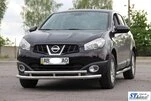 Передній подвійний вус ST016 (нерж) 51/42 мм для Nissan Qashqai 2010-2014рр - 2