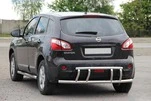 Задня дуга AK011 (нерж.) для Nissan Qashqai 2007-2010 рр - 1