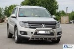 Кенгурятник WT003 (нерж) 51 мм, без напису для Volkswagen Tiguan 2007-2016 рр - 4