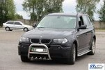 Кенгурятник (нерж.) 60 мм для BMW X3 E-83 2003-2010 рр - 2