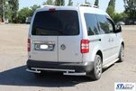 Задня дуга AK003-2 (2 шт., нерж) для Volkswagen Caddy 2004-2010 рр - 3