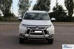 Кенгурятник WT008 (нерж) для Mitsubishi Pajero Sport 2015- рр - 2