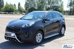 Бокові пороги KB001 (2 шт., нерж) 60 мм для Kia Sportage 2015-2021 рр - 5
