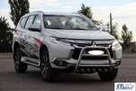 Кенгурятник WT008 (нерж) для Mitsubishi Pajero Sport 2015- рр - 3