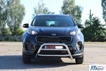 Кенгурятник WT023 (нерж) для Kia Sportage 2015-2021 рр - 3