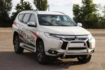 Кенгурятник WT022 (нерж) для Mitsubishi Pajero Sport 2015- рр - 1
