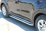 Бокові пороги KB001 (2 шт., нерж) 60 мм для Kia Sportage 2015-2021 рр - 3
