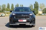 Передній захист ST009 (нерж) для Kia Sportage 2015-2021 рр - 3
