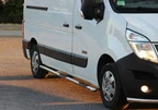 Бічні труби BB002 (2 шт., нерж.) Середня база для Renault Master 2011-2023 рр - 1