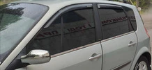 Окантовка вікон (4 шт., нерж.) для Renault Scenic/Grand 2003-2009 рр - 4