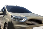 Вії на фари (2 шт., нерж) Carmos - Турецька сталь для Ford Courier 2014-2023 рр - 1