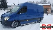 Бокові пороги Premium (2 шт., нерж.) d60, Long/ExtraLong для Mercedes Sprinter W906 2006-2018 рр - 5