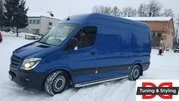 Бокові пороги Premium (2 шт., нерж.) d60, Long/ExtraLong для Mercedes Sprinter W906 2006-2018 рр - 4