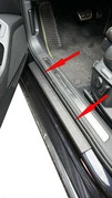 Накладки на пороги DDU (4 шт, пластик) для Volkswagen Passat СС 2008- рр - 5