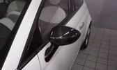 Накладки на дзеркала 2007-2015 (2 шт., натуральний карбон) для Fiat 500/500L - 4