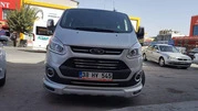 Накладка на передній бампер (2013-2017, під фарбування) для Ford Custom рр - 1