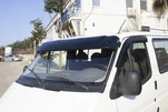 Козирьок на лобове скло (чорний глянець, 5мм) для Ford Transit 1991-2000 рр - 3