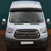 Козирьок на лобове скло (чорний глянець, 5мм) для Ford Transit 2014- рр - 1