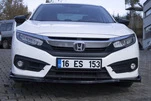 Накладка на передній бампер ЛИП V1 (чорна) для Honda Civic Sedan X 2016-2021 рр - 6