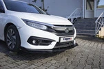 Накладка на передній бампер ЛИП V1 (чорна) для Honda Civic Sedan X 2016-2021 рр - 7