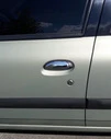 Накладки на ручки (нерж.) 2 шт, Carmos - Турецька сталь для Renault Symbol 1999-2008 рр - 1
