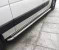 Бокові пороги Premium (2 шт., Нерж.) 60 мм, коротка база для Renault Master 2011-2023 рр - 1