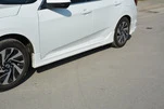 Бокові пороги (під фарбування) для Honda Civic Sedan X 2016-2021 рр - 4