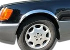 Накладки на арки (4 шт, нерж) для Mercedes S-сlass W140 - 1