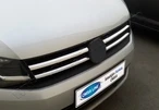 Накладки на решітку (2 шт., нерж) Carmos - Турецька сталь для Volkswagen Caddy 2015-2020 рр - 11