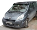 Козирьок на лобове скло (чорний глянець, 5мм) для Peugeot Expert 2007-2016 рр - 1