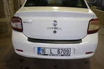 Накладка на задній бампер EuroCap (ABS) для Renault Logan II 2013-2022 рр - 8