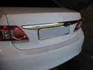 Накладка над номером 2010-2013 (нерж) для Toyota Corolla рр - 1