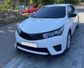 Накладка на передній бампер ЛИП (чорна) для Toyota Corolla 2013-2019 рр - 1