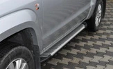 Бокові пороги Line (2 шт., алюм) для Volkswagen Amarok 2010-2022 рр - 1