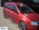 Бічні труби (2 шт., нерж.) 60 мм, голі труби для Dacia Logan MCV 2004-2014 рр - 4
