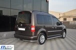 Бічні труби BB001 (2 шт., нерж) d60, Maxi база для Volkswagen Caddy 2010-2015 рр - 4