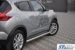 Бічні труби &Oslash;60 (2 шт., нерж.) для Nissan Juke 2010-2019 рр - 4