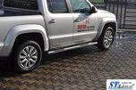 Бічні труби (2 шт., нерж) 70мм для Volkswagen Amarok 2010-2022 рр - 3