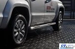 Бічні труби (2 шт., нерж) 70мм для Volkswagen Amarok 2010-2022 рр - 5