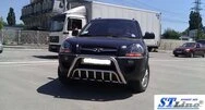 Кенгурятник WT002 (нерж.) для Hyundai Tucson JM 2004- рр - 2