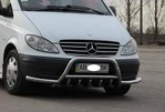 Кенгурятник WT003-Plus з вусами (нерж.) для Mercedes Viano 2004-2014 рр - 2
