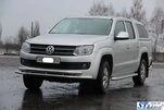 Передній захист ST018-2 (нерж) для Volkswagen Amarok 2010-2022 рр - 3