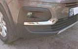 Накладки на протитуманки (2 шт., нерж) для Peugeot Partner/Rifter 2019- рр - 2